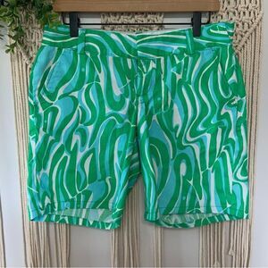 LILLY PULITZER Women’s Finders Keepers The Chipper Short Green Blue White Size 8